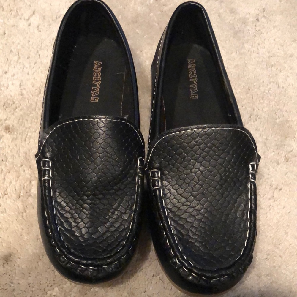 Black Leather Dress Shoe for Boys Size 36